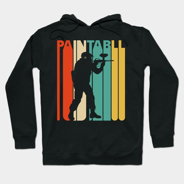 Paintball Silhouette, retro design. Hoodie by MadebyTigger